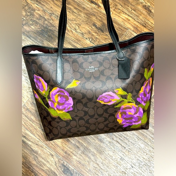 Coach Floral Tote Bag - Picture 1 of 5
